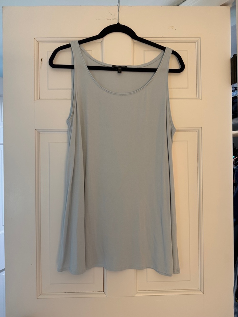 Eileen Fisher Pale Blue Scoop Neck Swing Tank